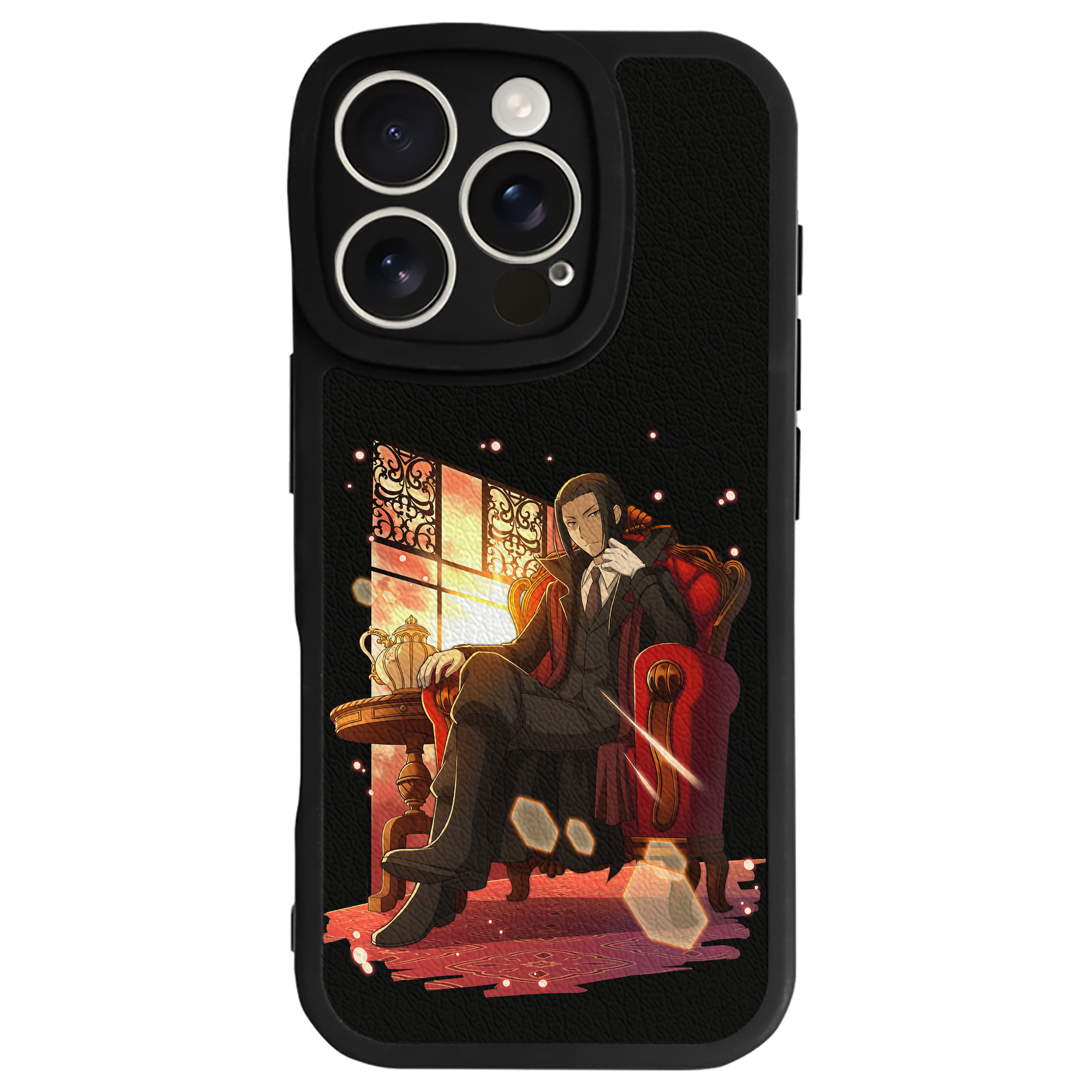 （画像用） 文豪ストレイドッグス Bungo Stray Dogs 【iPhone 16シリーズ対応】シリコンスマホケース（レザー調） 材質：シリコン